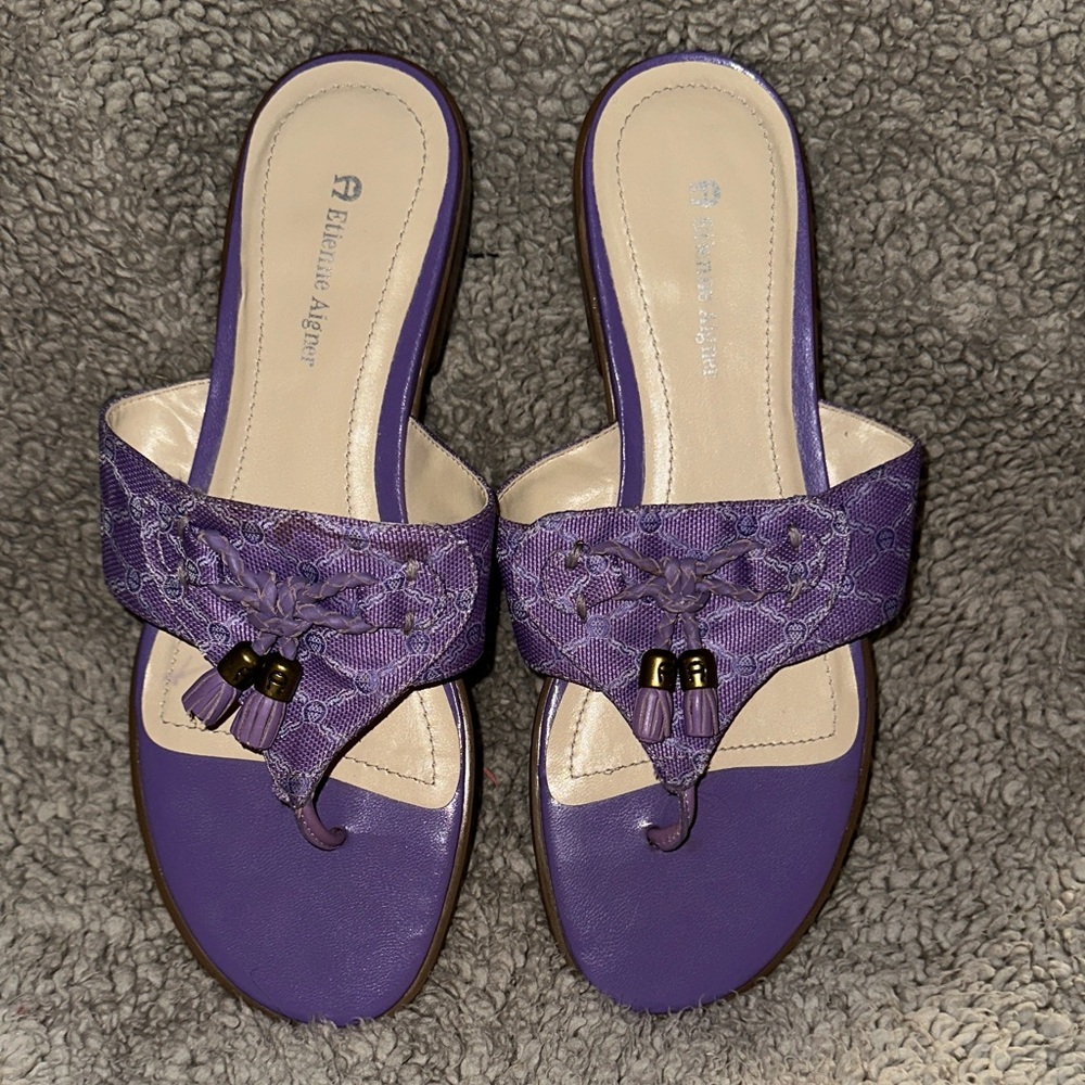 Etienne Aigner Purple Sandals